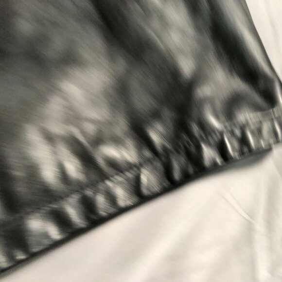 Banana Republic Mens Moto Leather Jacket Medium Black Quilted Button Up Collared - Picture 11 of 16